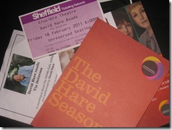 David Hare Season - programme, flyers and tickets