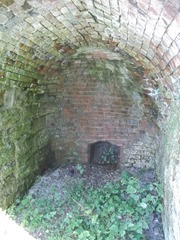 Interior of a lime kiln